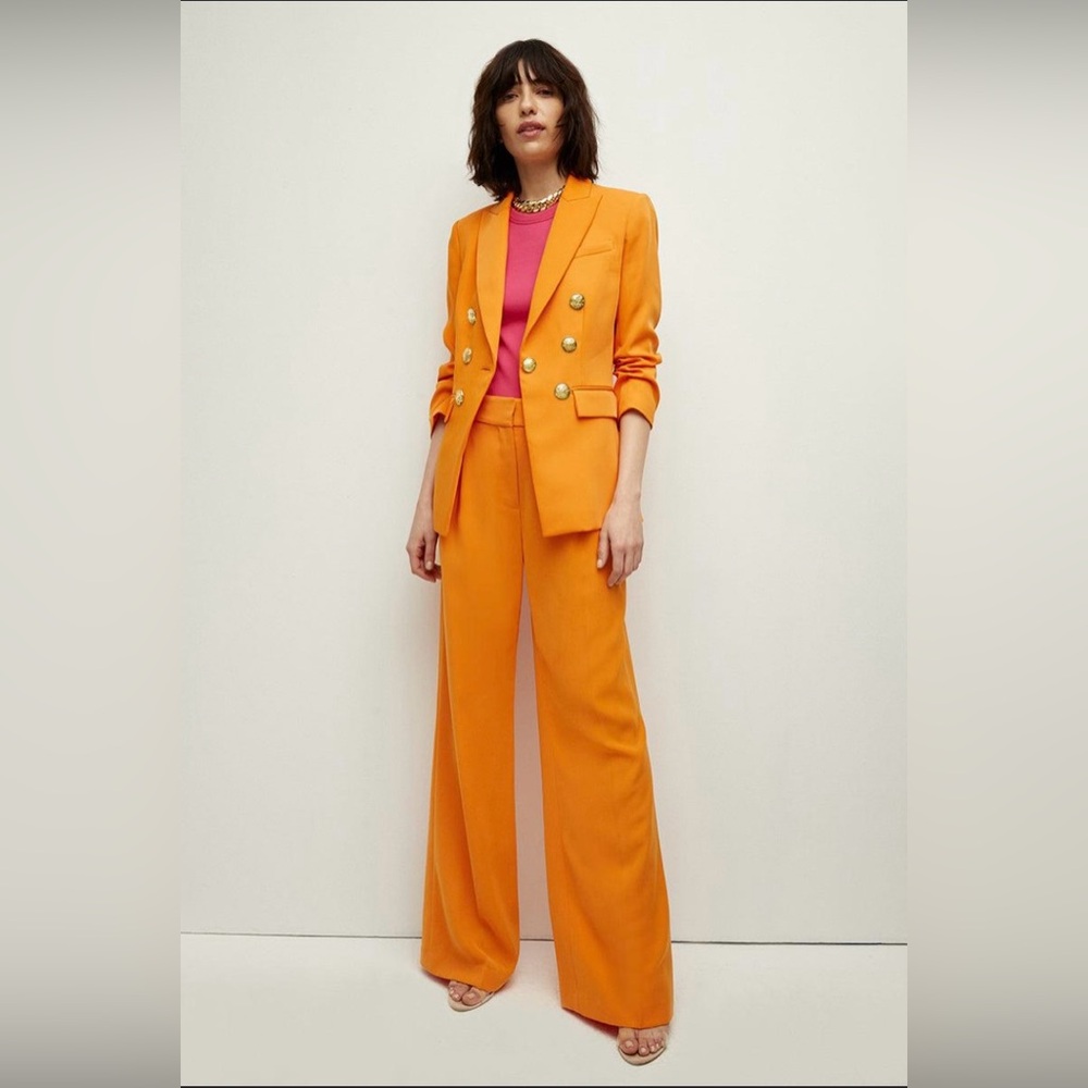 Veronica Beard Bright Orange Robinne Pant